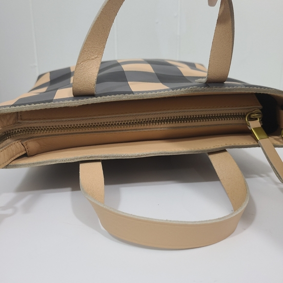 Madewell Zip Top Transport Crossbody Tote Bag Gingham Buffalo Check Plaid NWT - Picture 7 of 10